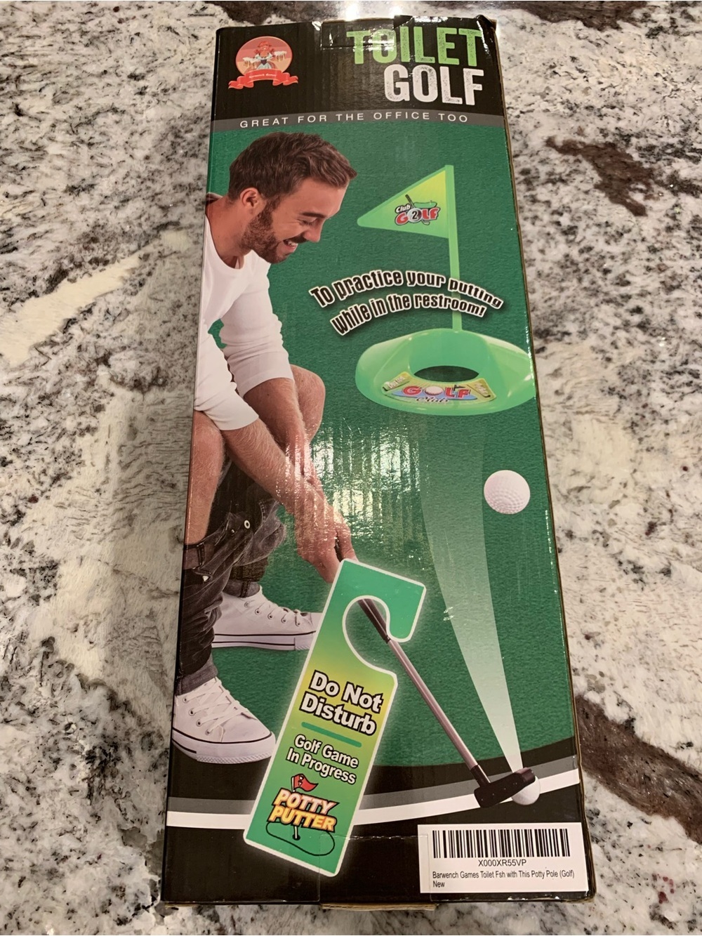 Toilet Golf Game Set-Practice Mini Golf in Restroom Bathroom Funny Gag Gifts NIB